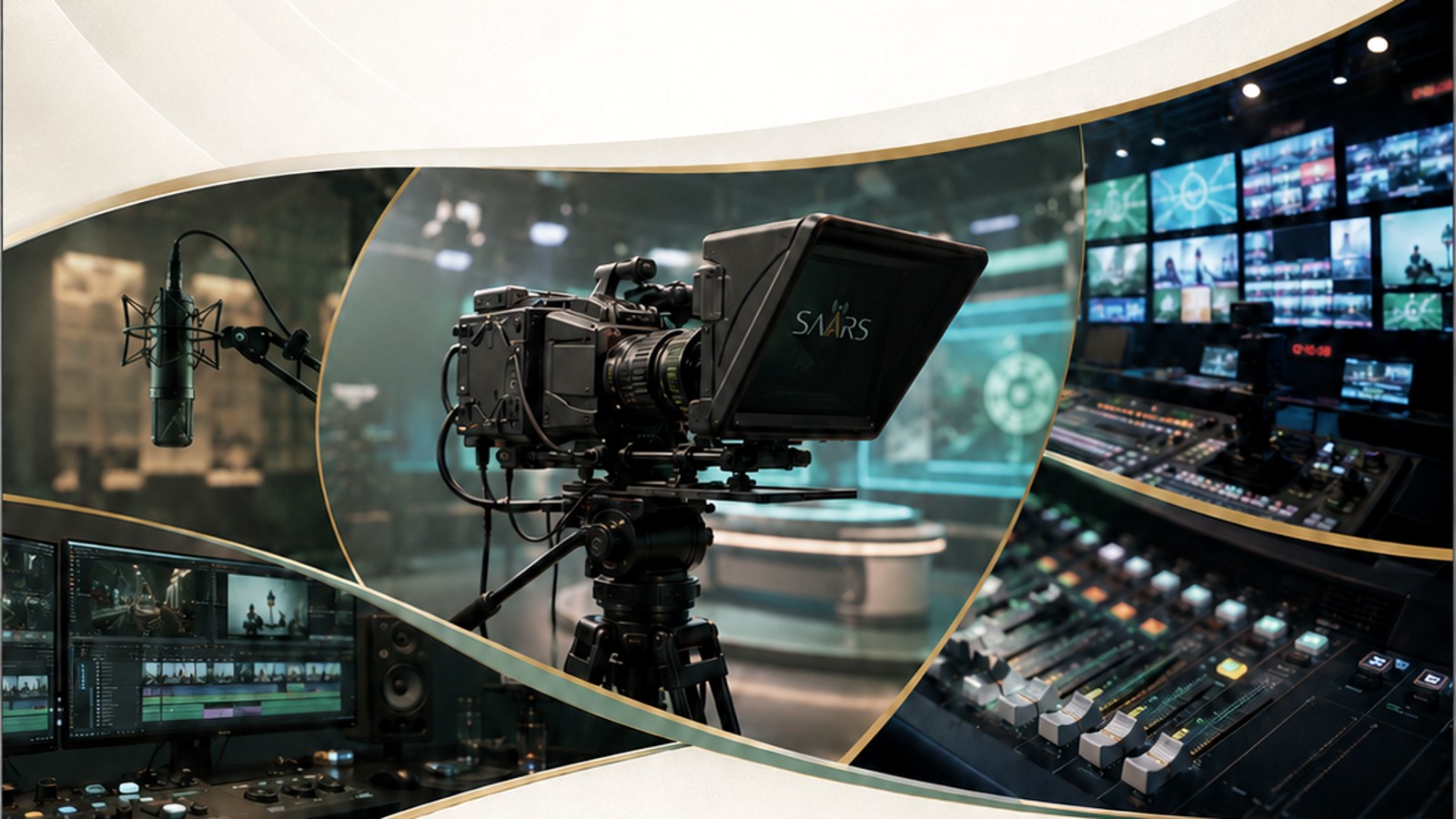 Broadcast camera, control room and post-production environment