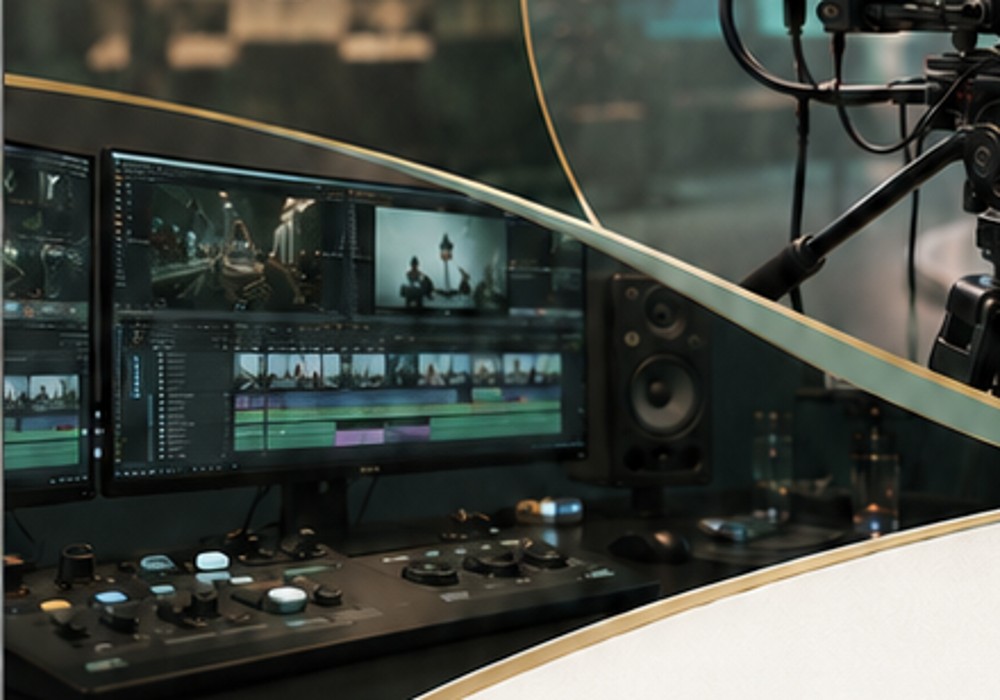Post-production editing setup
